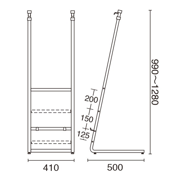 パネルスタンドTPS-SL(傾斜)│A1・A2ヨコ・B1・B2に対応したパネル