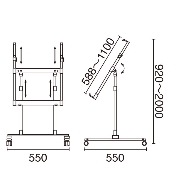 パネルスタンド2000タイプ TPS-FX│A1・B1・B2に対応したパネル