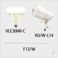 VLE26NR-C + K0/W-L14 + F13/W || LED������饤�ȥ��å�(�ۥ磻��) �˥å���ϡ��ɥ�����+����ŵ���LED���ס��Х饹�ȥ쥹������160W���� E26���� ����40����(5700��)��+��E26�����ѥۥ����+��L��������(965mm)�ۡ�����ԲĎ�ľ���Τߡ�[ud+nd]