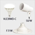 VLE39WD-C + S0/W + F7/W || LED���ס���¥��å�(�ۥ磻��) �˥å���ϡ��ɥ�����+����ŵ� ��LED���ס��Х饹�ȥ쥹������300W���� E39���� ����120�� ��(5700��)�� + ��E39�����ѥۥ���� + �ڥե��(25mm)�� [ud+nd]