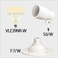VLE39NR-W + S0/W + F7/W || LED���ס���¥��å�(�ۥ磻��) �˥å���ϡ��ɥ�����+����ŵ� ��LED���ס��Х饹�ȥ쥹������300W���� E39���� ����40�� �ŵ忧(2700K) �� + ��E39�����ѥۥ���� + �ڥե��(25mm)�� [ud+nd]