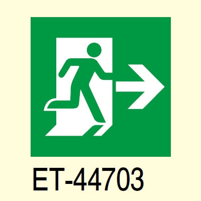 ET-44703 || LED誘導灯用表示パネル 東芝 A級 高輝度避難口誘導灯表示