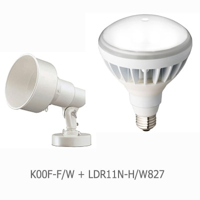 K00F-F/W + LDR11N-H/W850A || 【小型看板用LED投光器セット
