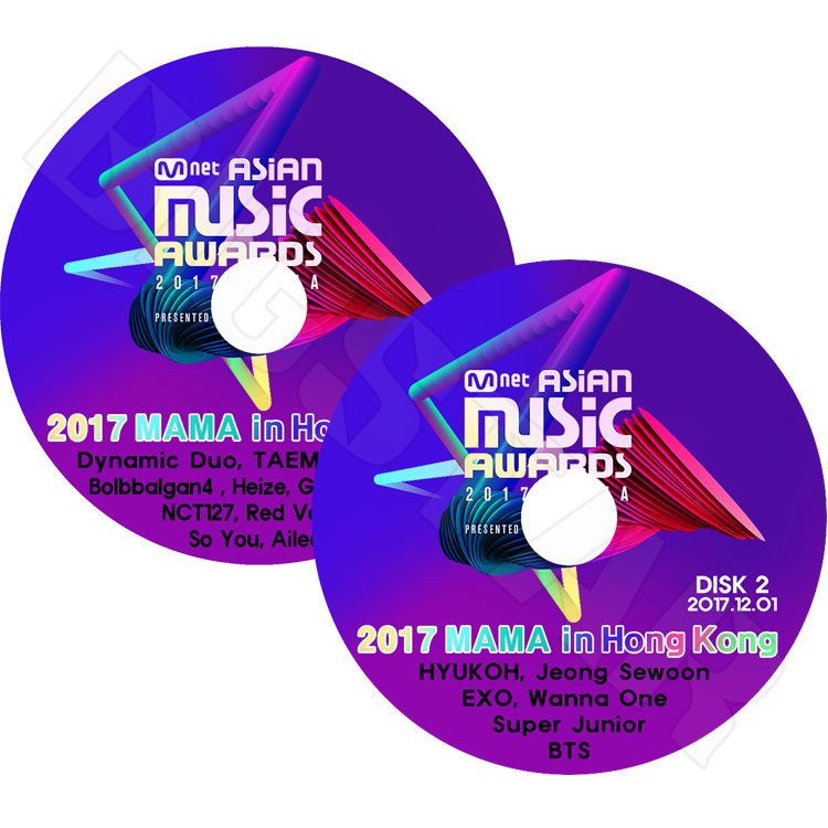��K-POP DVD�ۡ���2017 MAMA in HONGKONG ������ Part1-2SET(2��)Mnet Asian Music Awards��BTS SUPER JUNIOR EXO WANNA ONE GOT7 RED ELVET AILEE SUNMI ¾��LIVE ���󥵡��� KPOP DVD��