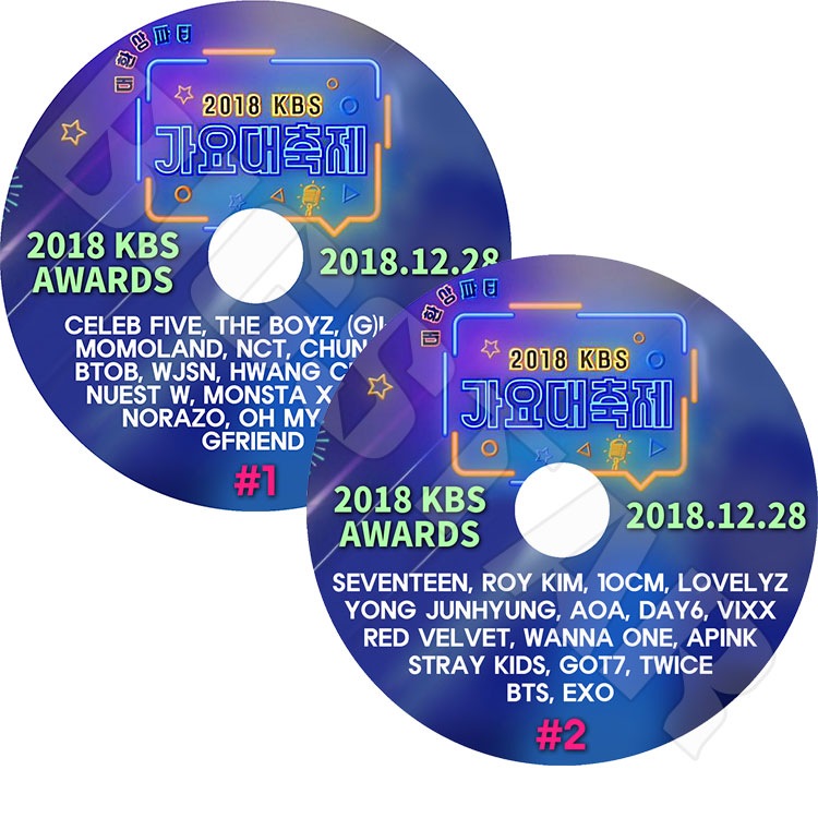 ��K-POP DVD�ۡ���2018 KBS AWARDS(2��SET)(2018.12.28)��BTS EXO TWICE WANNA ONE REDVELVET GFRIEND ¾��LIVE ���󥵡��� KPOP DVD��