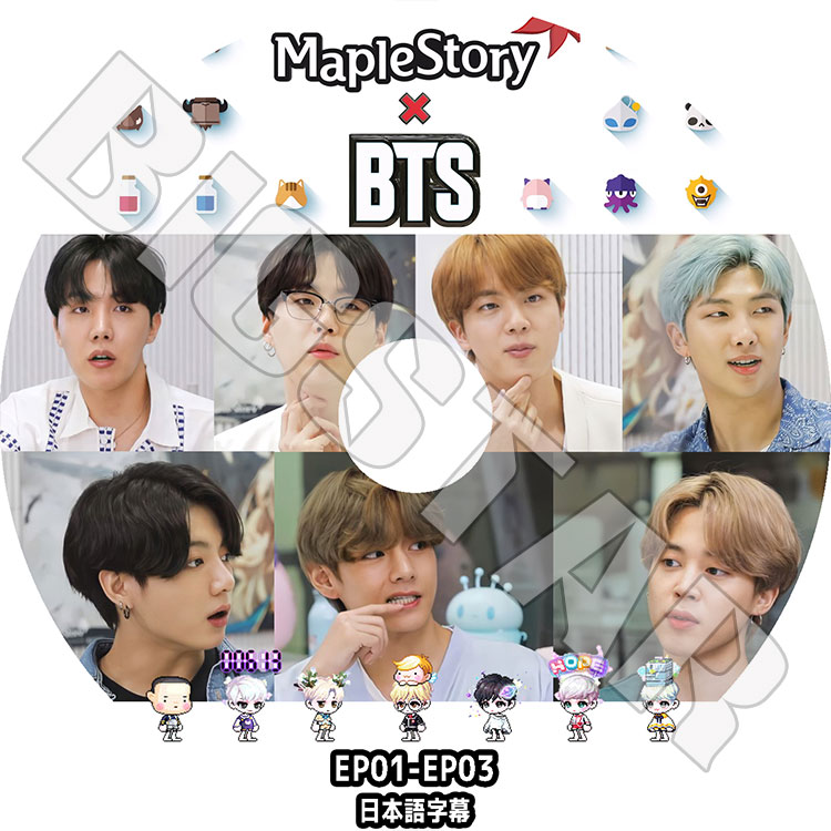 ��K-POP DVD�ۡ���BTS X MapleStory(EP01-EP03)�������ܸ���뤢��ۡ����ƾ�ǯ�� �Х󥿥� ��åץ�󥹥��� ���奬 ���� �������ۡ��� ���ߥ� �֥� ����󥰥� KPOP DVD��