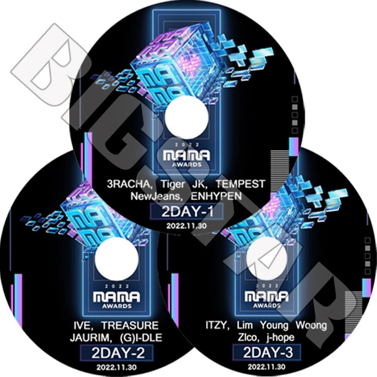 K-POP DVD 2022 MAMA Mnet Asia Music Awards 2nd DAY 3SET 2022.11.30 - ITZY/ ENHYPEN/ (G)I-DLE/ ZICO/ NEWJEANS/ TREASURE/ TEMPEST ¾ - ȼϿDVD Awards KPOP DVD