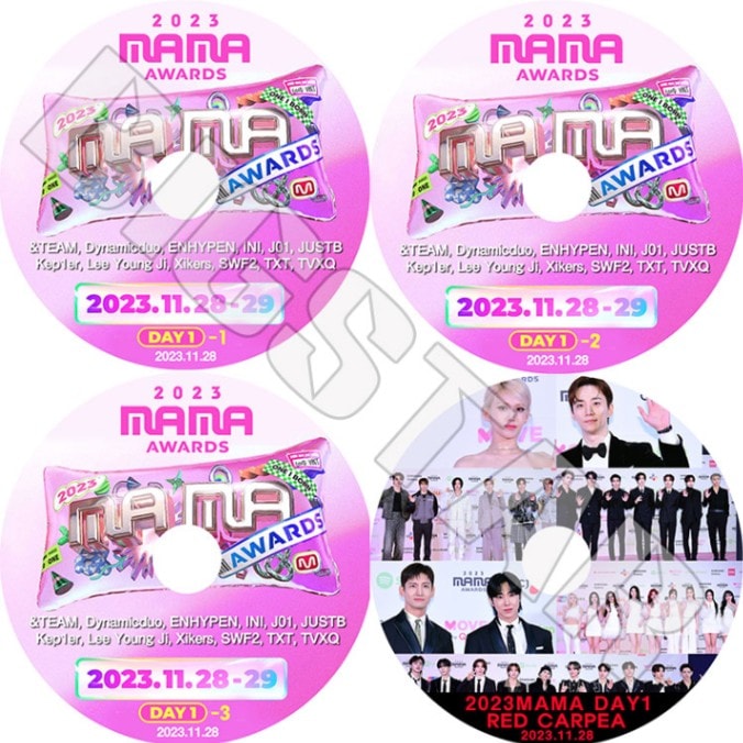 K-POP DVD 2023 Mnet Asia Music Awards/RED CARPET 1DAY 4SET 2023.11.28 - TVXQ/ ENHYPEN/ TXT/ Kep1er/ xikers/ &TEAM/ JO1  - Awards KPOP DVD