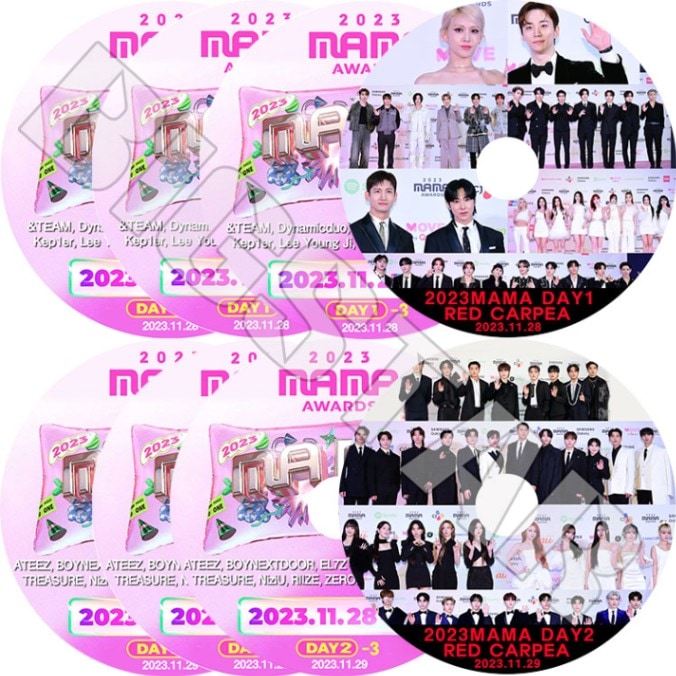 K-POP DVD 2023 Mnet Asia Music Awards/RED CARPET 1-2DAY 8SET - SEVENTEEN/ LE SSERAFIM/ ATEEZ/ (G)I-DLE/ TVXQ/ ENHYPEN/ TXT/ Kep1er  - Awards KPOP DVD