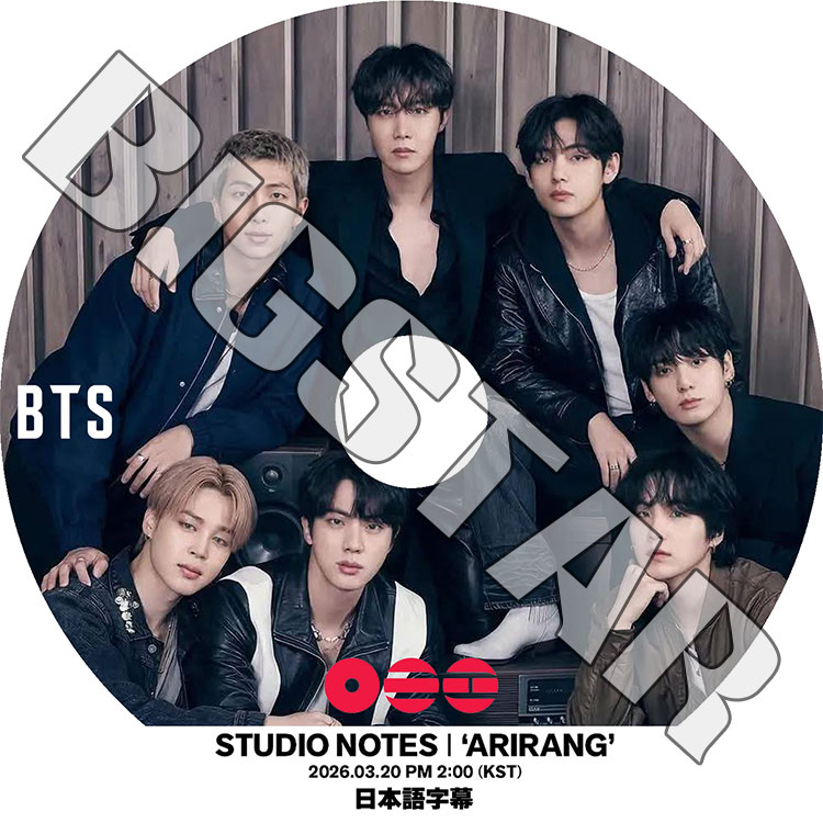 K-POP DVD �Х󥿥� STUDIO NOTES ARIRANG 2026.03.20 ���ܸ���뤢�� �Х󥿥� RM ���� JIN ���奬 SUGA �������ۡ��� J-HOPE ���ߥ� JIMIN �֥� V ����󥰥� JUNGKOOK BANGTAN KPOP DVD