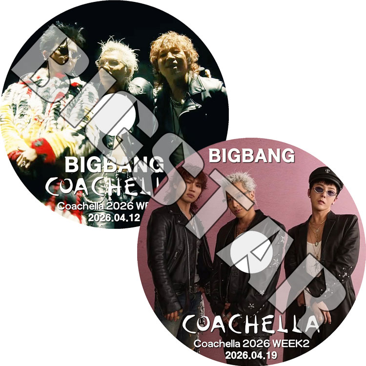 K-POP DVD BIGBANG COACHELLA 2026 WEEK1-2 2枚set 2026.04.12-04.19