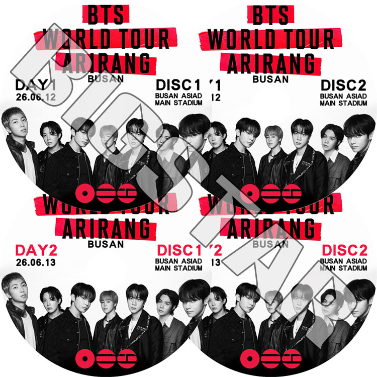K-POP DVD バンタン 2026 BTS WORLD TOUR IN BUSAN DAY1 DAY2 4枚SET