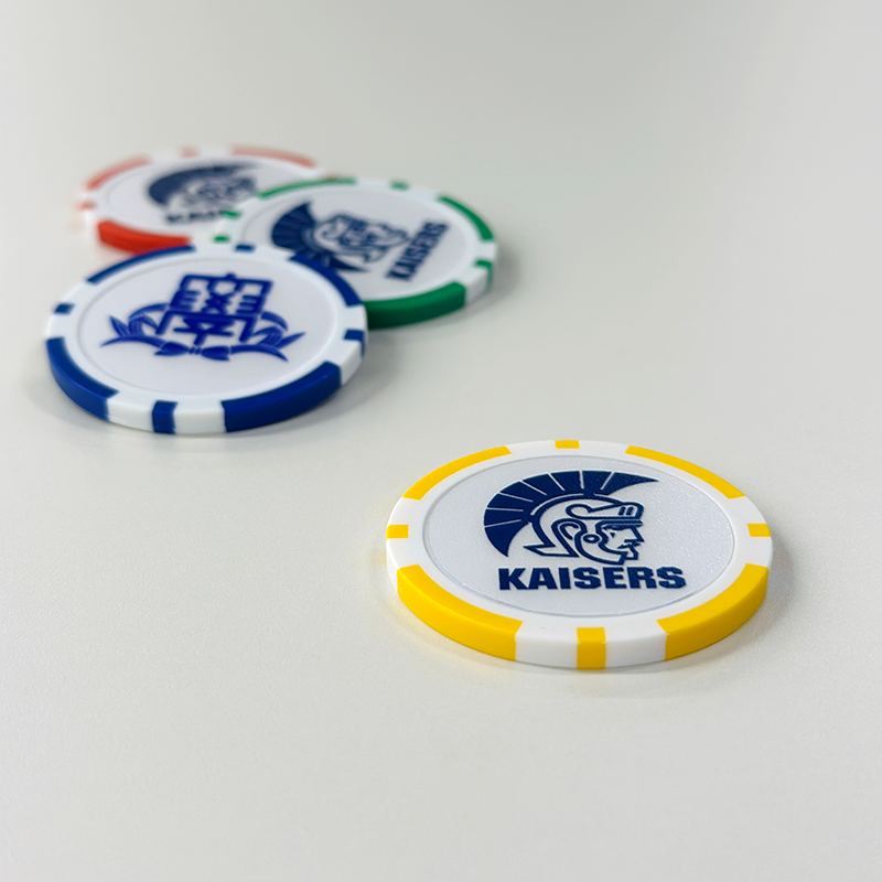 ゴルフマーカー/イエロー（関西大学校章&カイザーズマーク入り）通販