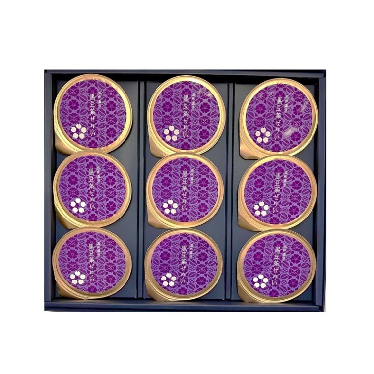 黒豆茶ぜりぃ 9個入り | 黒豆茶ぜりぃ | 黒豆茶・黒豆の和菓子・黒豆