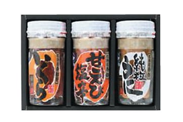 うにビンセット①　（一夜漬うに【白】60g、いくら醤油漬70g、甘えび塩辛65g）