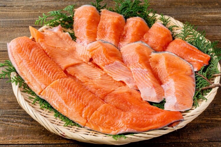 北海道産さくら鱒生フィーレ半身5特大(450g)