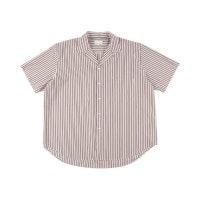 46G Atmosphere Stripe Open Collar SS Shirt