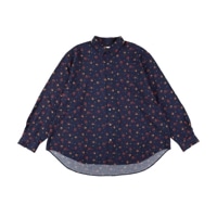 36G Linen Sucker Flower Atmosphere L/S Shirt