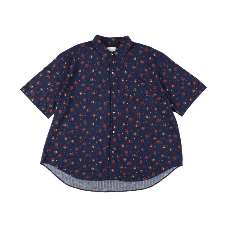 トップス 36G line sucker atmosphere L/S shirt KANEMASA PHIL. - 36G Linen Sucker Flower Atmosphere S/S