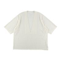 28G Silk Ramie Glittery Stripe SS Tee