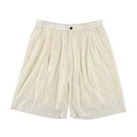 28G Silk Ramie Glittery Stripe Tuck Easy Shorts