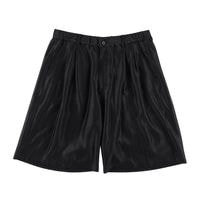 28G Silk Ramie Glittery Stripe Tuck Easy Shorts