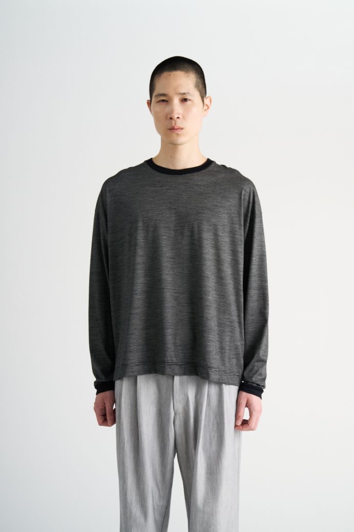 32G Wool Stripe LS Tee