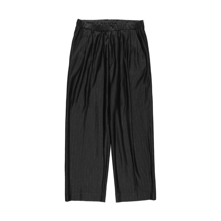 28G Silk Ramie Glittery Stripe Tuck Easy Pants