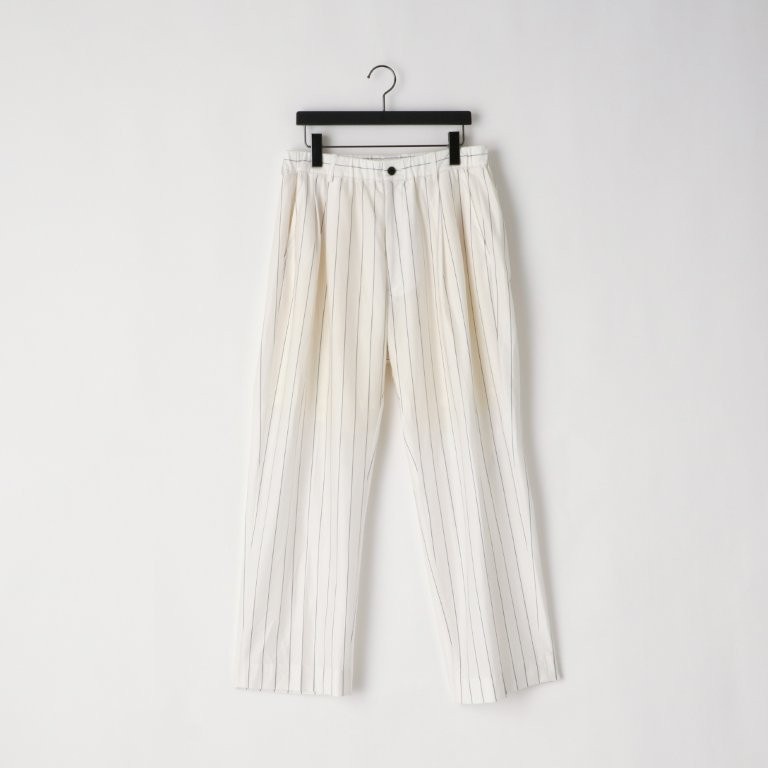 28G Silk Ramie Glittery Stripe Tuck Easy Pants