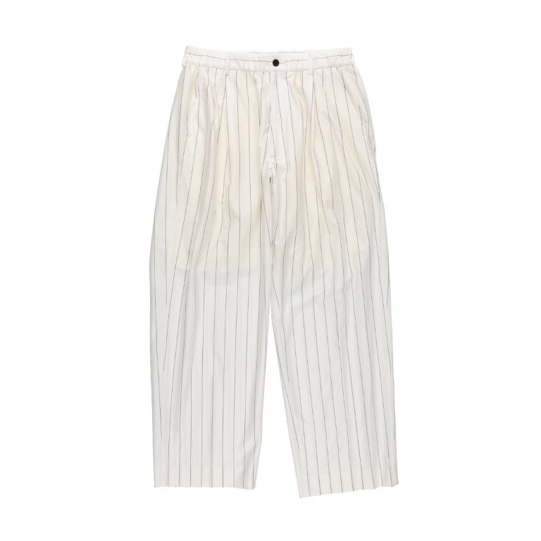 28G Silk Ramie Glittery Stripe Tuck Easy Pants