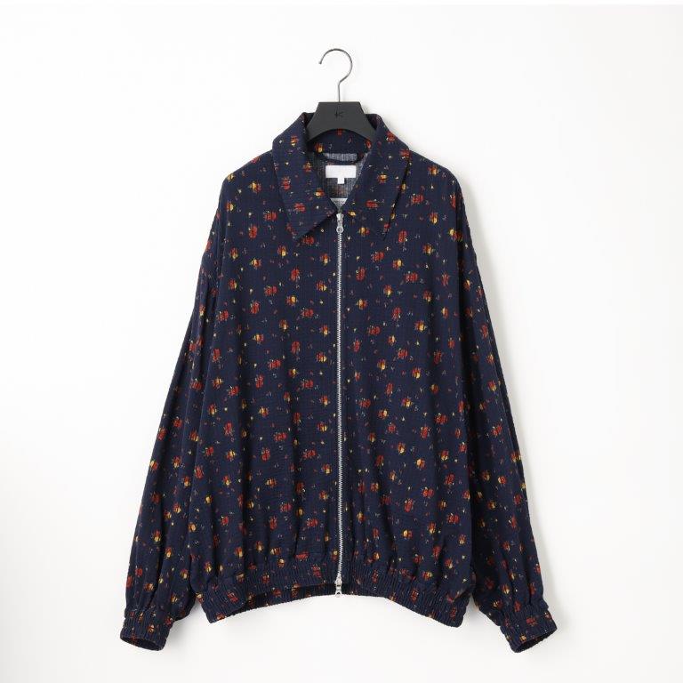 36G Linen Sucker Flower Blouson