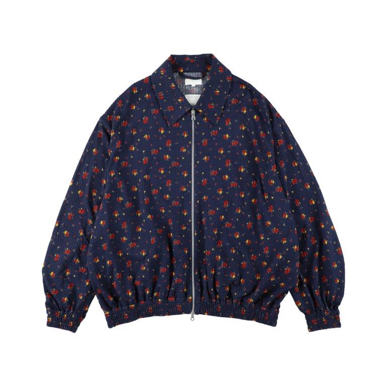 36G Linen Sucker Flower Blouson