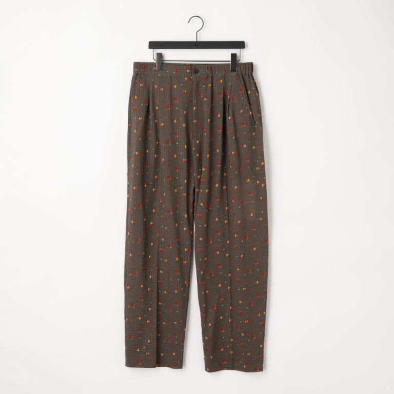36G Linen Sucker Flower Easy Pants