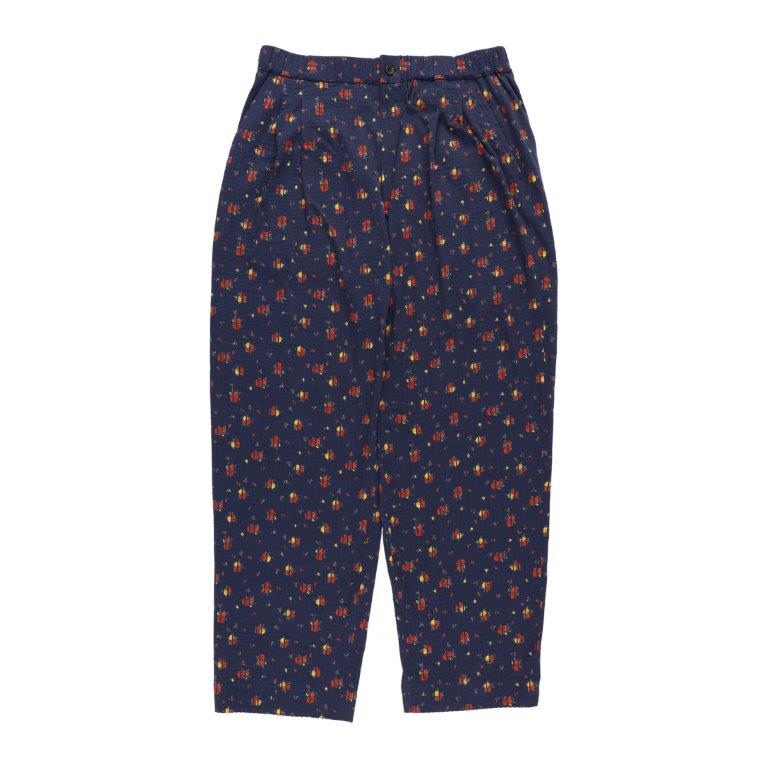 36G Linen Sucker Flower Easy Pants