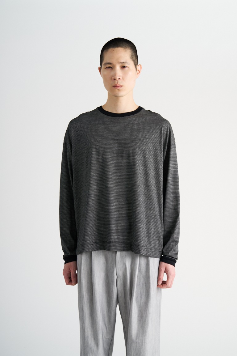 32G Wool Stripe LS Tee