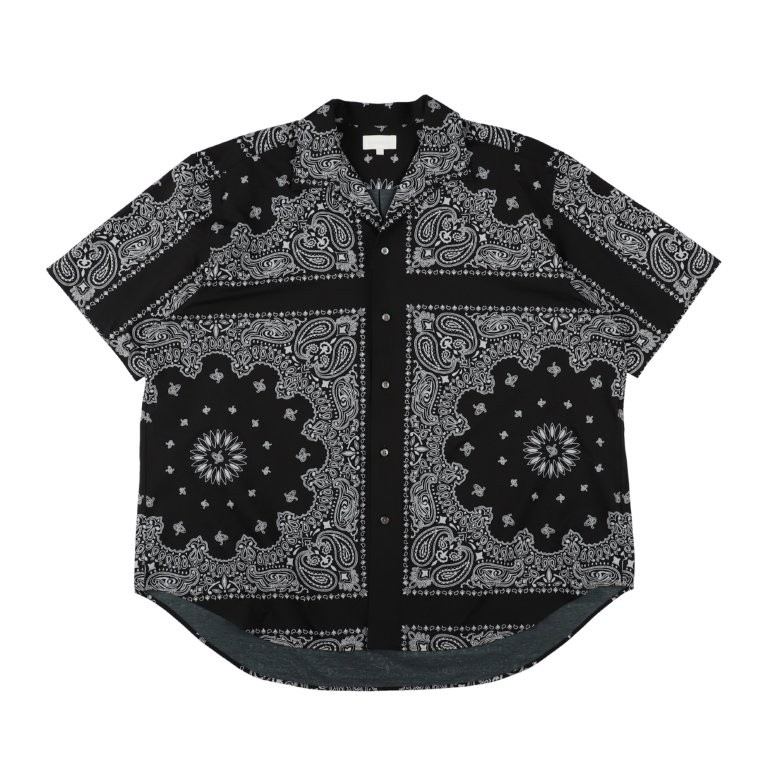 46G Atmosphere PHIL. Print Open Collar S/S Shirt