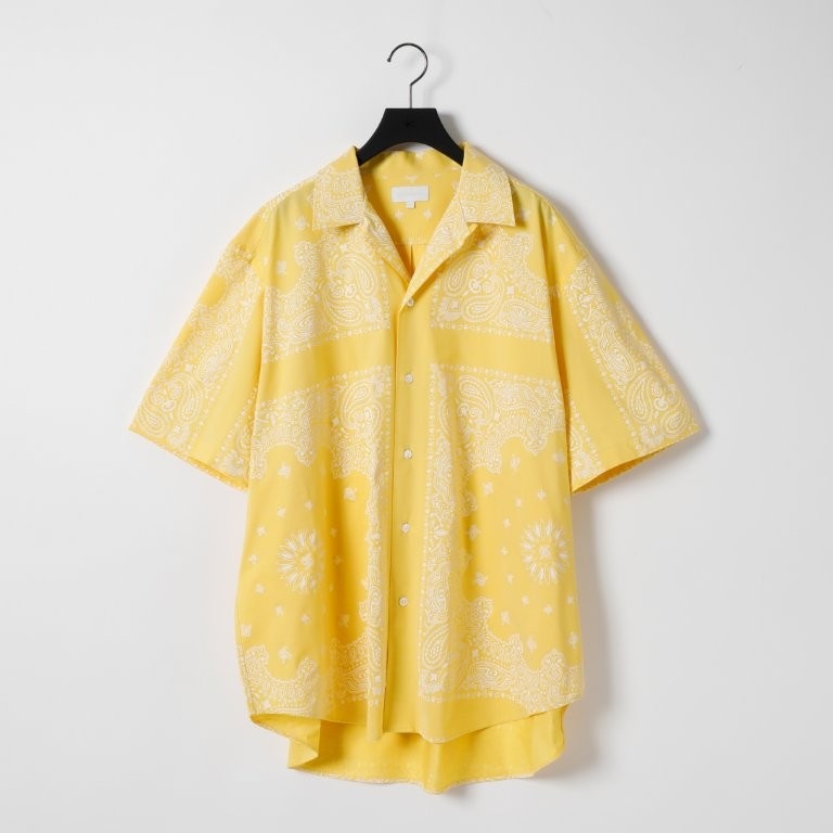 46G Atmosphere PHIL. Print Open Collar S/S Shirt
