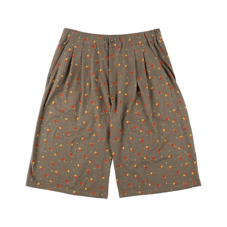 36G Linen Sucker Flower Easy Shorts