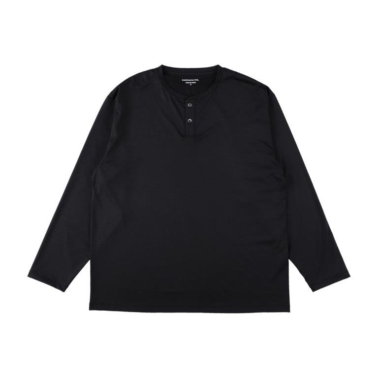 36G Wool Henley Silky LS Tee