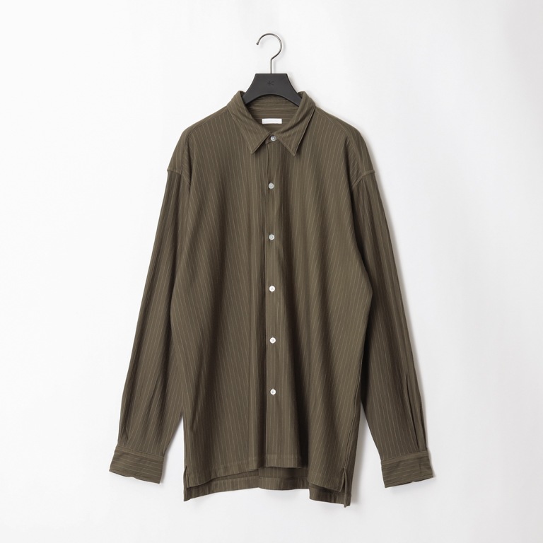 36G Wool Fulling Stripe Ideal Shirt