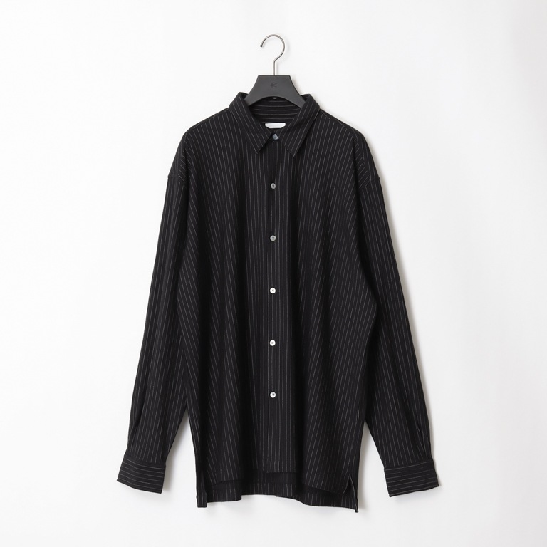 36G Wool Fulling Stripe Ideal Shirt