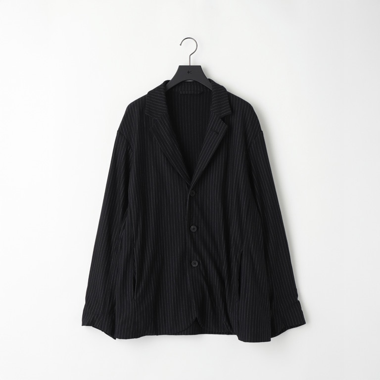 36G Wool Fulling Stripe 3B Jacket