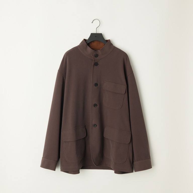 22G Cupro Fibril Rib Collarless Coveralls