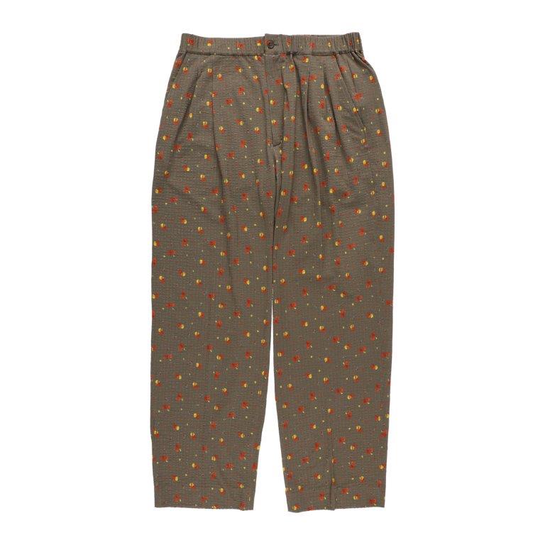 36G Linen Sucker Flower Easy Pants