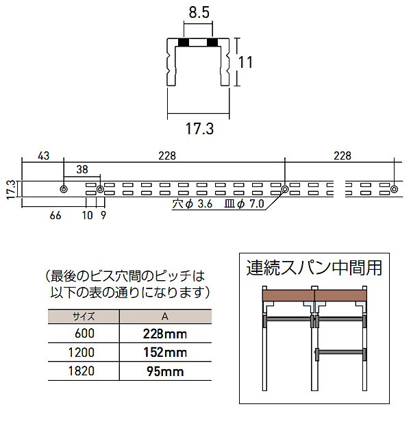 �ڥ��塼��19�ۡ����λ������֥륵�ݡ���  SS2-SWF-11 1200mm