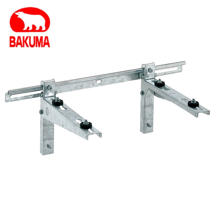バクマ工業 B-KBM エアコン室外ユニット用据付架台 壁面用 溶融亜鉛メッキ仕上げ 【取寄商品】