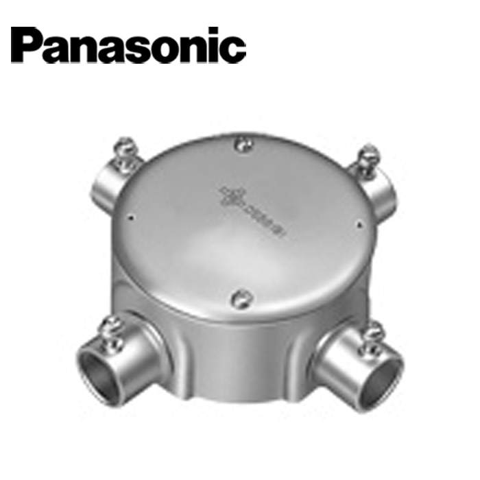 Panasonic/パナソニック DS68251K ねじなし付属品〈Eシリーズ〉 ねじなし丸型露出ボックス(鋼板製)4方出 呼びE25