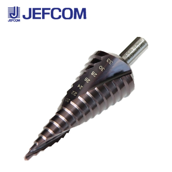 ジェフコム DENSAN/デンサン DSB-433RS ブラックチタンステップドリル 丸シャンクタイプ