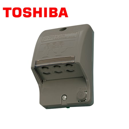 接地(アース)コンセント TOSHIBA/東芝ライテック DC1093N(T) アースターミナル付防水ダブルコンセント(3個用) ブラウン【取寄商品】