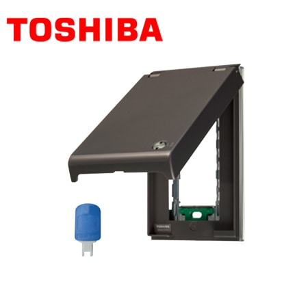コンセント・スイッチ TOSHIBA/東芝ライテック WDG7216(HT) 屋外用 キー付ロック付防滴プレート(スイッチ1連用) グレー【取寄商品】